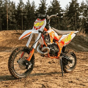 MINI MOTO Crianças MINICROSS gasolina 50cc 9cv Roan 50K 14/12" arranque a pedal Laranja