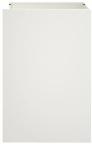 Vaso/floreira 52x48x75 cm aço branco