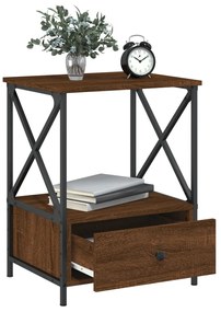 Mesa cabeceira 50x41x65 cm derivados madeira carvalho castanho