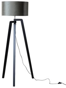 Vloerlamp zwart met velours kap groen 50cm - Puros Clássico / Antigo,Rústico