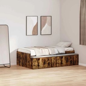 Estrutura de Cama Carvalho Fumado 100x200 cm