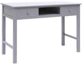 vidaXL Secretária 110x45x76 cm madeira cinzento