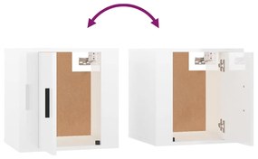 Móveis de TV para parede 2 pcs 40x34,5x40 cm branco brilhante