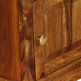 Mesa de cabeceira em madeira sólida de sheesham 40x30x50 cm
