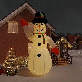 Boneco de neve insuflável com luzes LED 620 cm