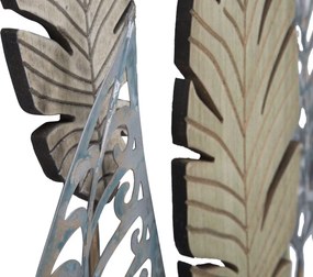 DECORAÇÃO DE PAREDE FOGLIE -C- 75X2,5X87 CM DOURADO E PRATEADO