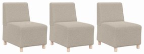 Sofá Chiar 3 pcs Cinzento-claro 55 x 74 x 82 cm