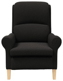 Poltrona Ergonómica Preta Tecido, Madeira Padrão Ergonómica