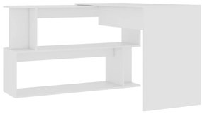 Secretária de canto 200x50x76 cm derivados de madeira branco