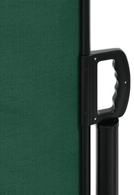 Toldo lateral retrátil 120x1200 cm verde-escuro
