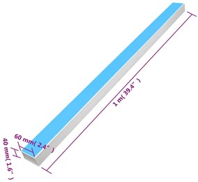 Calhas para cabos autoadesivas 60x40 mm 10 m PVC