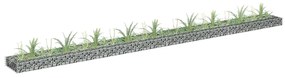 Canteiro elevado/cesto gabião 360x30x10 cm aço galvanizado