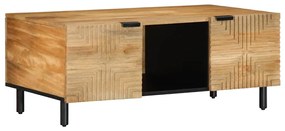 vidaXL Mesa de centro 100x54x40cm madeira de mangueira maciça castanho