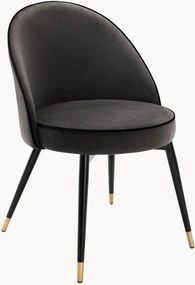 Cadeiras de jantar em veludo Cooper, conjunto de 2
