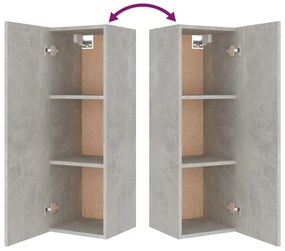 Conjunto móveis de TV 4 pcs madeira processada cinzento cimento