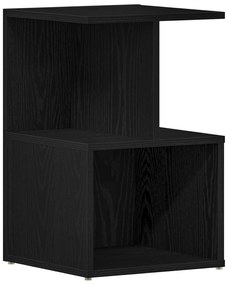 Mesas de cabeceira 2 pcs Madeira de Carvalho Preto 35x35x55 cm Madeira