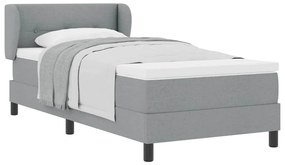 Cama Box Spring com Colchão VidaXL Cinza Claro 80x200 cm Tecido