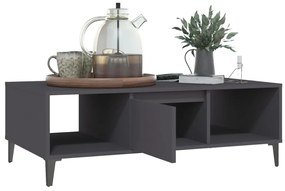 Mesa de centro 103,5x60x35 cm derivados de madeira cinza