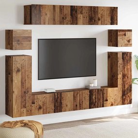 vidaXL Conjunto de móvel de TV 8 pcs Castanho 30.5 x 30 x 90 cm
