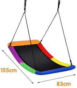 Balanço de árvore balanço externo feito de tecido Oxford balanço de jardim 83 x 155 cm verde