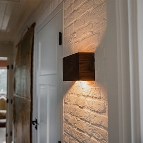 Candeeiro de parede inteligente madeira noz 24 cm c/ Wifi G9 - Otan