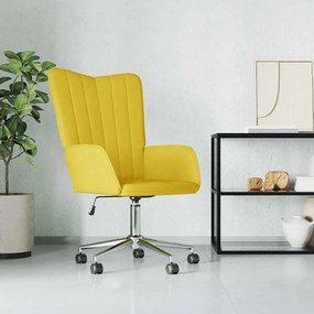 vidaXL Cadeira de descanso veludo amarelo mostarda