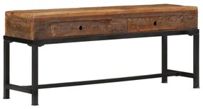 Móvel de TV 110x30x46 cm madeira recuperada maciça