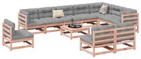 11 pcs conjunto sofás jardim madeira abeto-de-douglas