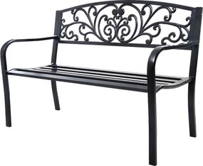 Banco de jardim 127 x 60 x 85 cm Ferro fundido decorado