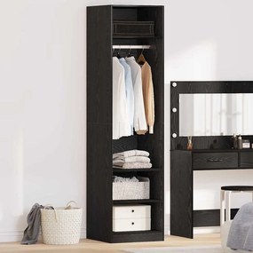 vidaXL Guarda-roupa com prateleira Carvalho preto Madeira processada
