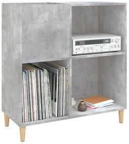 Armário p/ discos 84,5x38x89 cm derivados madeira cinza-cimento