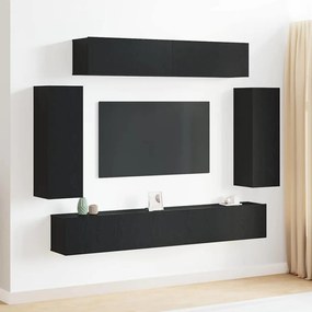 vidaXL Conjunto de Estante para TV de 6 Peças - Madeira com Acabamento Rústico