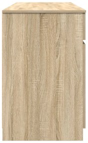 Mesa vidaXL Carvalho Sonoma 140x49x76 cm Madeira de engenharia