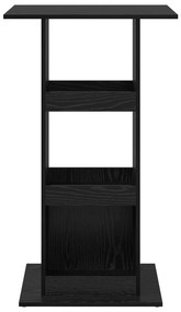 Mesa de Bar com Armazenamento Carvalho Preto 60x60x102 cm Madeira Enge