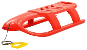 vidaXL Trenó para crianças 102,5x40x23 cm polipropileno vermelho