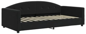 Sofá-cama com colchão 100x200 cm veludo preto