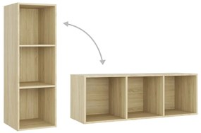 Móveis de TV 3 pcs 107x35x37 cm contraplacado carvalho sonoma