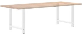 Pés para mesa de jantar , 2 peças, 70x(72-73) cm, branco, aço