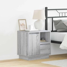 Cômodas de Canto com LED 2 pcs Cinza Sonoma 50x34,5x50 cm