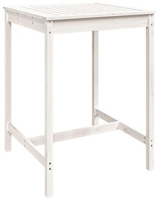 3 pcs conjunto de bar para jardim pinho maciço branco