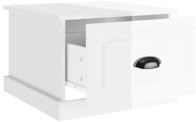 Mesa de centro 50x50x35 cm derivados madeira branco brilhante