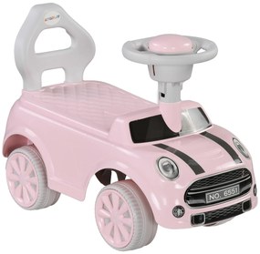 AIYAPLAY Carro Andador para Bebés de 18-36 Meses Carro Andador com Volante Buzina e Sistema Anti-Tombo  53x25x35 cm Rosa