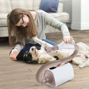 Secador pêlo para Cães e Gatos com 4 Bicos Temperatura Ajustável e Fluxo de Ar 33 x 18 x 17 cm Branco