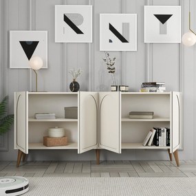 Console Lyon – Cream Walnut – 180 cm x 81 cm x 35 cm
