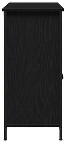 Estante Preto Carvalho 100x35x75 cm Madeira de Engenharia