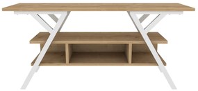 Móvel TV Minerva – Branco Carvalho – 120x35x55 cm