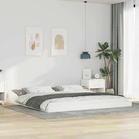 vidaXL Estrutura da Cama Branco 180 x 220 cm Madeira de pinho maciça
