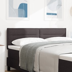 Cabeceira vidaXL Design Linhas Castanho 140 cm Tecido