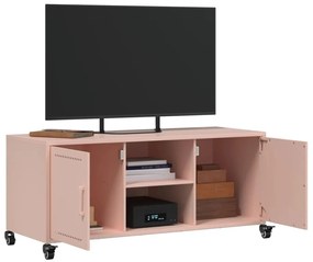 Móvel de TV 100,5x39x43,5 cm aço rosa
