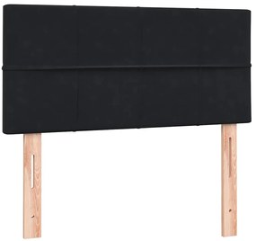 Cama box spring com colchão 90x210 cm veludo preto
